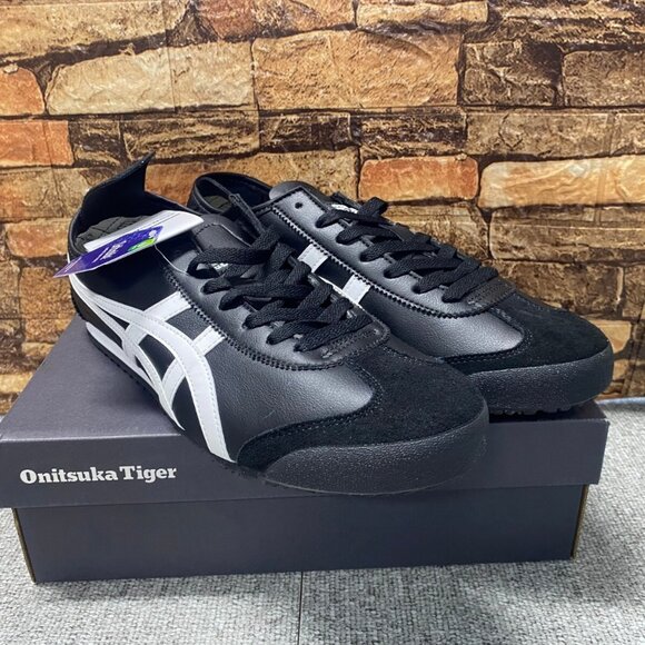 Onitsuka Tiger by Asics Shoes - Unisex Onitsuka/Tiger MEXICO 66 Classic Athletic Shoes Sneakers Black